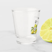 Gelbe Frucht Zitronen Machen Limonade Schnapsglas (Links)