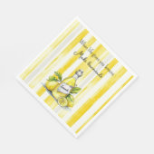 Gelbe Frucht Zitronen Machen Limonade Serviette (Ecke)