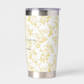 Gelbe Frucht Zitronen Machen Limonade Thermobecher (Links)