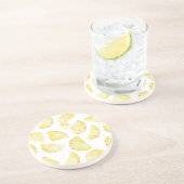 Gelbe Früchte Ananas Getränkeuntersetzer (Seite)