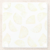 Gelbe Früchte Ananas Glasuntersetzer (Rückseite)