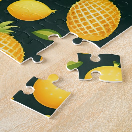 Gelbe Früchte und Ananas Puzzle (Seite)