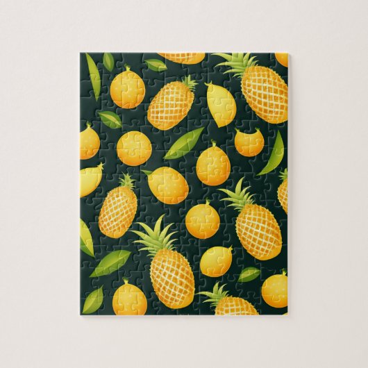 Gelbe Früchte und Ananas Puzzle (Vertikal)