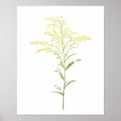 Gelbe frühgoldene Aquarellmalerei Poster (Vorne)