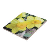 Gelbe Frühlings-Narzissen Fliese (Seite)