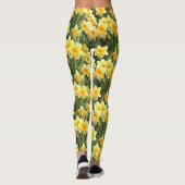 Gelbe Frühlings-Narzissen Leggings (Rückseite)
