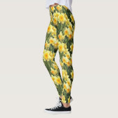 Gelbe Frühlings-Narzissen Leggings (Links)