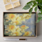 Gelbe Frühlings-Narzissen rustikal Seidenpapier (Geschenk)