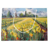 Gelbe Frühlings-Tulpe-Blumen-Impressionismus-Kunst Große Geschenktüte (Vorderseite)
