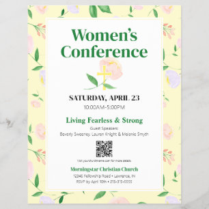 Gelbe Frühlingsblumen-Frauenkonferenz Flyer