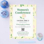Gelbe Frühlingsblumen-Frauenkonferenz Flyer (Einzeln)