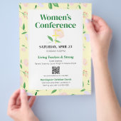 Gelbe Frühlingsblumen-Frauenkonferenz Flyer (Hand)
