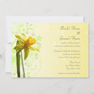 Gelbe Frühlingsblumen-Hochzeitseinladungen aus Nar Einladung