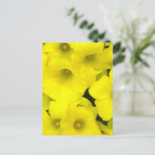 Gelbe Frühlingsblumen im Garten Postkarte (Stehend Vorderseite)