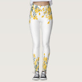 Gelbe Frühlingsblumen Leggings (Vorderseite)