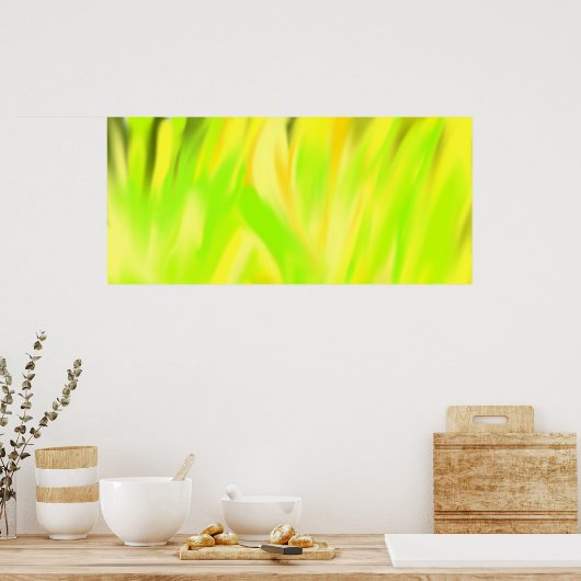 Gelbe Frühlingsblumen Poster (Küche)