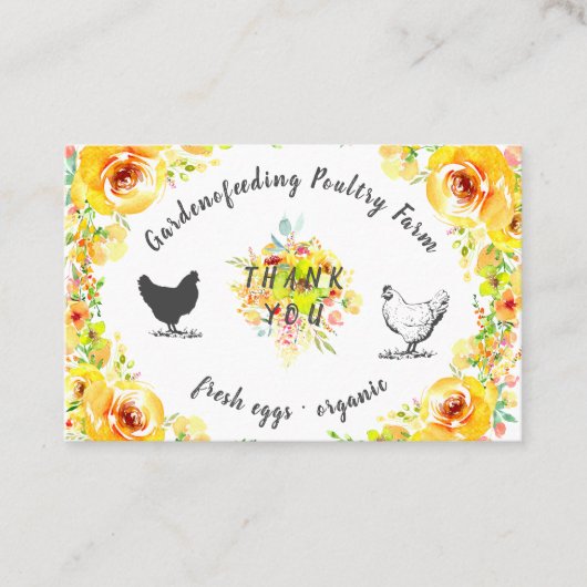 gelbe Frühlingsblumenhaus danke Karte (Vorderseite)