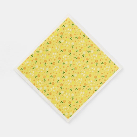 Gelbe Frühlingsblüte Serviette (Ecke)