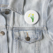 Gelbe Frühlingsblütenfarbe Narzissen Blume Button (Beispiel)