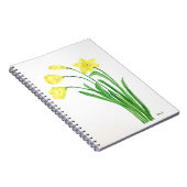 Gelbe Frühlingsblütenfarbe Narzissen Blume Notizblock (Rechte Seite)