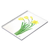 Gelbe Frühlingsblütenfarbe Narzissen Blume Notizblock (Linke Seite)