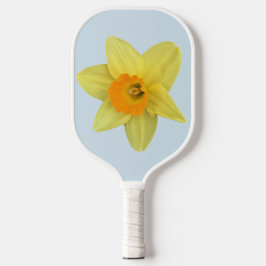 Gelbe Frühlingsdaffodien auf blass blau Pickleball Schläger