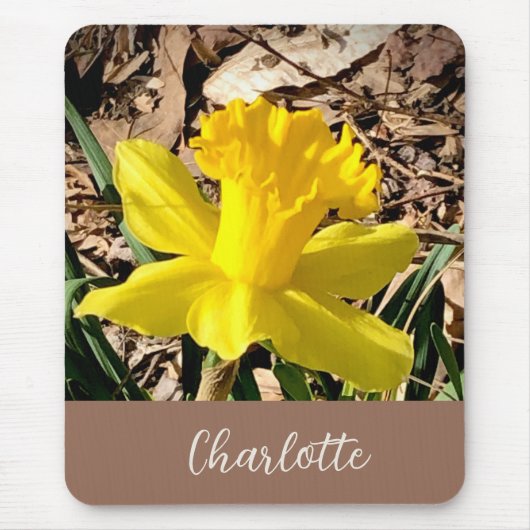 Gelbe Frühlingsdaffodil im Garden-Individuelle Nam Mousepad (Vorne)