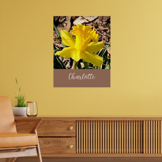 Gelbe Frühlingsdaffodil im Garden-Individuelle Nam Poster (Wohnzimmer 2)