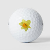 Gelbe Frühlingsdrossel Golfball (Vorderseite)