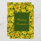 Gelbe Frühlingsdrossel - Hochzeit Einladung (Vorne/Hinten)