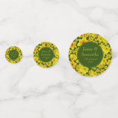 Gelbe Frühlingsdrossel - Hochzeit Konfetti (Vorderseiten)