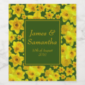 Gelbe Frühlingsdrossel - Hochzeit Weinetikett (Einzelnes Label)