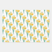 Gelbe Frühlingsdrossel Rustikale Flora Geschenkpapier Set (Vorderseite 3)
