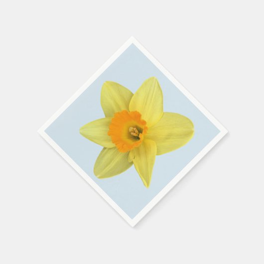 Gelbe Frühlingsdrossel Serviette (Ecke)