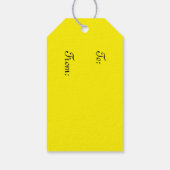 Gelbe Frühlingsdüster Geschenkanhänger (Rückseite)