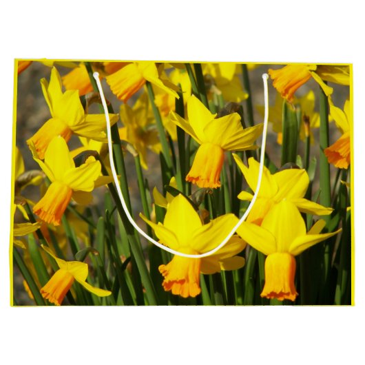 Gelbe Frühlingsdüster Große Geschenktüte (Rückseite)