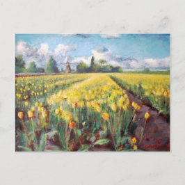 Gelbe Frühlingshuppen Blume Felgen malen Postkarte