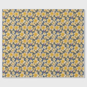 Gelbe Frühlingsnarzissen Geschenkpapier (Flach)