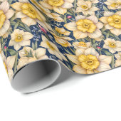 Gelbe Frühlingsnarzissen Geschenkpapier (Rolleneckpunkt)