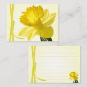 Gelbe Frühlingspinner Nah-up Blumenfotografie Mitteilungskarte (Vorne/Hinten)