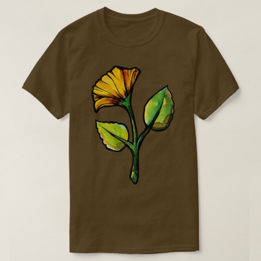Gelbe Frühlingssonne - Blume T-Shirt (Design vorne)