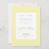 Gelbe Frühlingssonne Foto Brautparty Einladung (Rückseite)