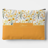 Gelbe Frühlingssonne personalisiert Zubehörtasche (Vorderseite)
