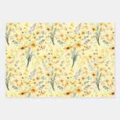 Gelbe Frühlingssonne - Wildblumen Geschenkpapier Set (Vorderseite 3)