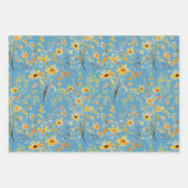 Gelbe Frühlingssonne - Wildblumen Geschenkpapier Set (Vorderseite 2)