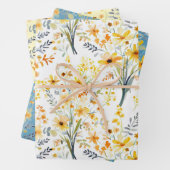Gelbe Frühlingssonne - Wildblumen Geschenkpapier Set (Beispiel)