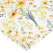 Gelbe Frühlingssonne - Wildblumen Tischdecke (Schrägansicht)