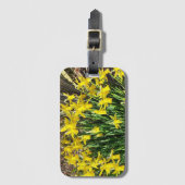 Gelbe Frühlingstrichel Gepäckanhänger (Vorderseite Vertikal)