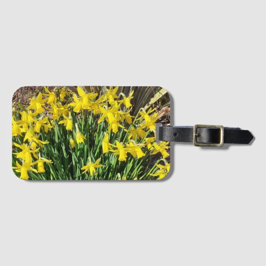 Gelbe Frühlingstrichel Gepäckanhänger (Vorderseite (Horizontal))