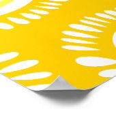 Gelbe funky Blume Poster (Ecke)